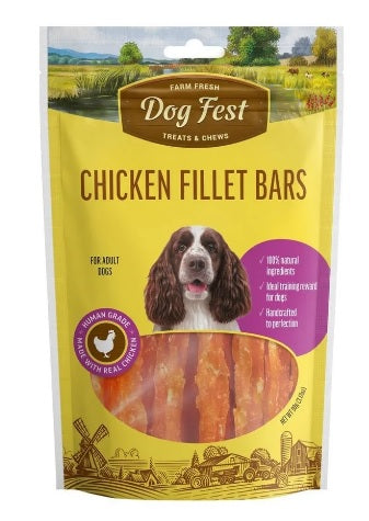 Dog Fest Chicken Fillet Bars Stick Adult Dog Chew Treats